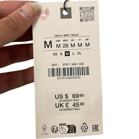 Zara Womens Midi Skirt Layered M Medium Multicolor Floral Pleated 3787/348 NWT - Picture 3 of 15